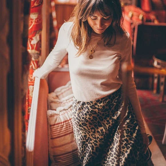 Zara faux suede printed skirt - Picture 3 of 6